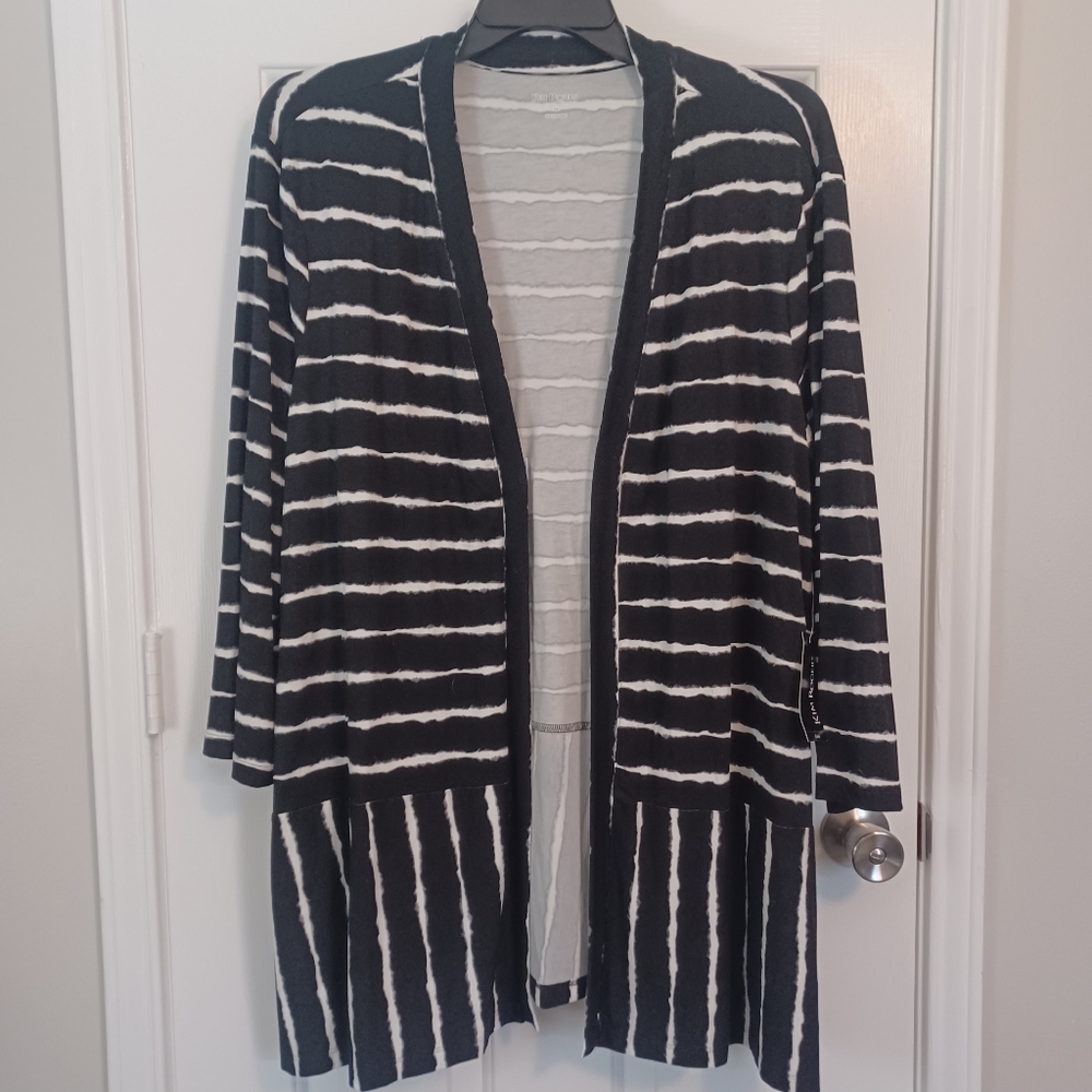 Kim Rogers Stripped Tie Dye Cardigan Sz 3X